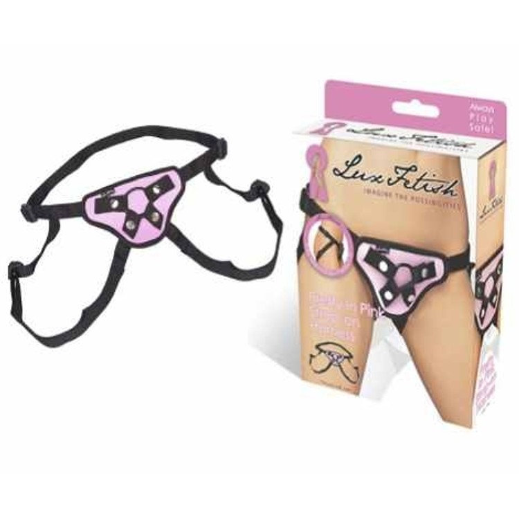 Фаллоимитатор с вибрацией со страпоном Lux Fetish, 21 см, телесный LF1374 - Lux Fetish - Страпоны на трусиках и ремешках - Купить