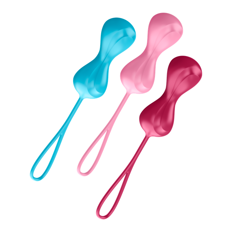 SATISFYER BALLS - סט כדורי קגל ב - 3 משקלים רוטטים