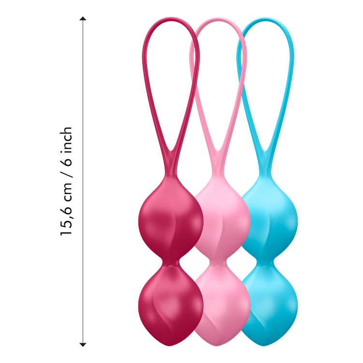 SATISFYER BALLS / סט של 3 כדורי קגל 60-92 גרם