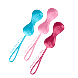 SATISFYER BALLS - סט כדורי קגל ב - 3 משקלים רוטטים