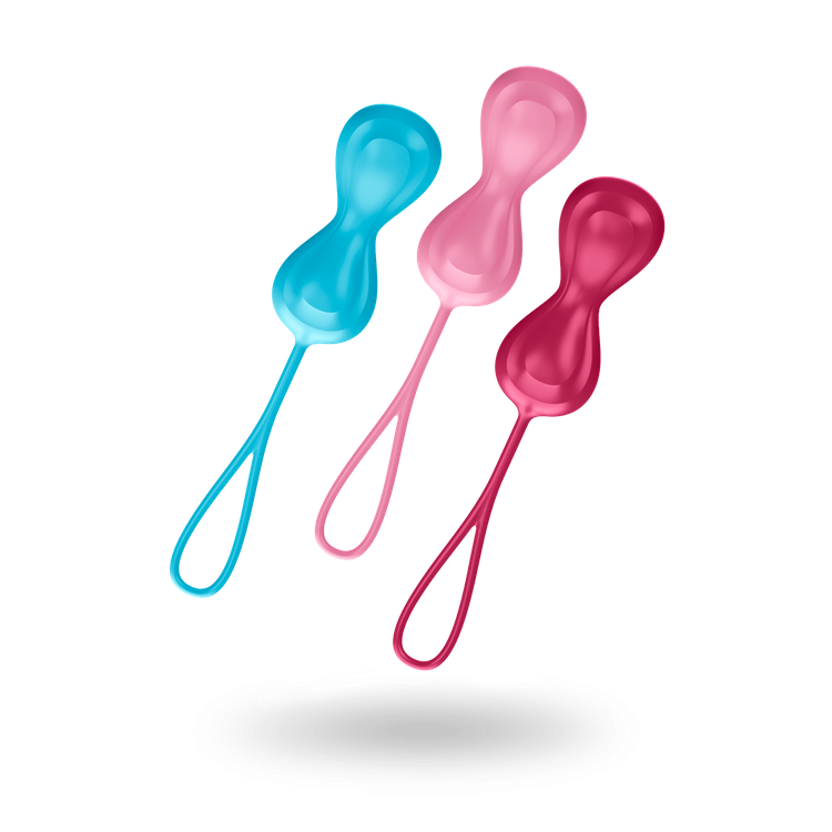 SATISFYER BALLS - סט כדורי קגל ב - 3 משקלים רוטטים