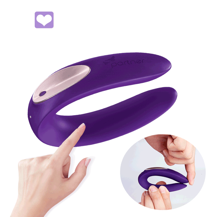 ויברטור זוגי עם שלט-דאבל פלוס רמוט