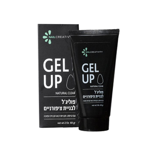 פוליג'ל שקוף לבניית ציפורניים - GEL UP NATURAL CLEAR