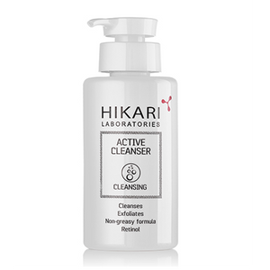תכשיר ניקוי טיפולי המכיל AHA & BHA עם רטינול וויטמין - HIKARI Active Cleanser