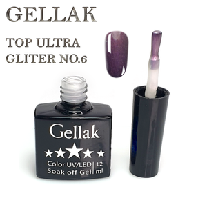 טופ אולטרה נצנצים מספר - Gellak Top Ultra Glitter No. 6