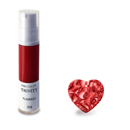 צבע לשפתיים - 308 פלמינגו (אדום אינטנסיבי) - PMU Color Trinity