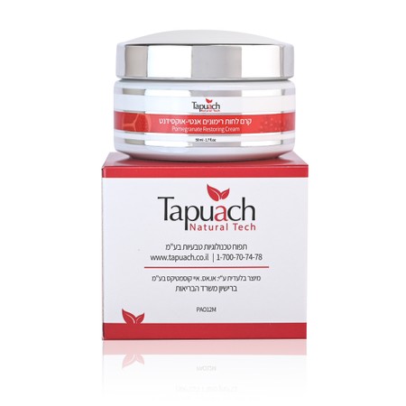 קרם לחות רימונים אנטי-אוקסידנט - Tapuach Pomegranate Restoring Cream
