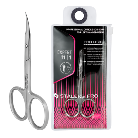 STALEKS PRO - EXPERT series<br>cuticle scissors - se-11|1<br>מספריים (לשמאליים) לקוטיקולה סטאלקס - se-11|1