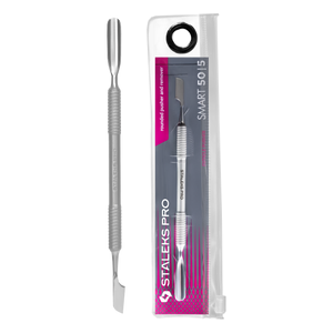 STALEKS PRO - Smart series <br> rounded pusher and Straight Cleaner - ps-50|5 <br> דוחף עור מעוגל ולהב (ישרה) סטאלקס - ps-50|5