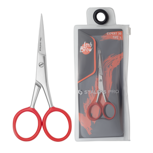 STALEKS PRO - EXPERT series<br> Professional scissors for eyebrows modeling - se-30|1<br> מספריים מקצועיות לעיצוב גבות סטאלקס - se-30|1