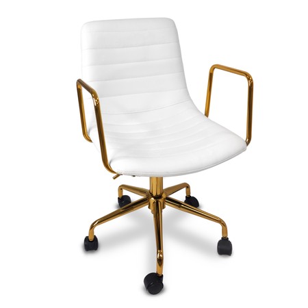 כיסא מטפל\ת - מסגרת בצבע זהב