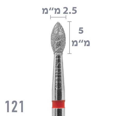 121 - ראש שיוף יהלום להבה גסות עדינה