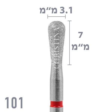 101  - ראש שיוף יהלום "אגס" גסות עדינה