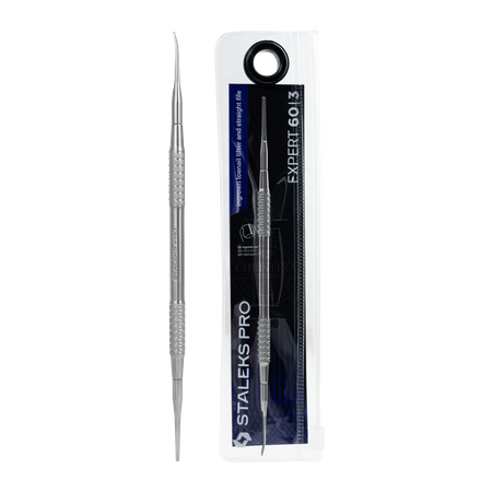 STALEKS PRO - EXPERT series<br>double-ended Manicure pusher - pe-60|3<br>פצירה דו צדדית (קצה ישר וקצה מעוקם)