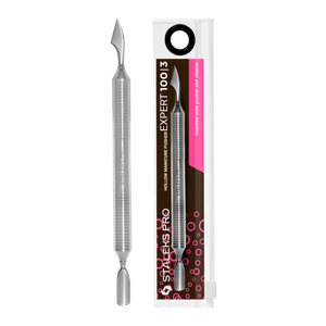 STALEKS PRO - EXPERT series<br>double-ended Manicure pusher - pe-100|3<br>דוחף עור וסקלפל קהה סטאלקס - pe-100|3