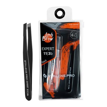 STALEKS PRO - EXPERT series<br> Eyebrow tweezers (wide slant) - te-11|3<br> פינצטה לגבות סטאלקס - te-11|3