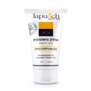 תחליב חומצה היאלורונית עם מקדם הגנה SPF 30​<br>Tapuach Sunscreen Body Lotion