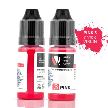 צבע פיגמנט לשפתיים - 3 PINK <br>Magic Color PMU