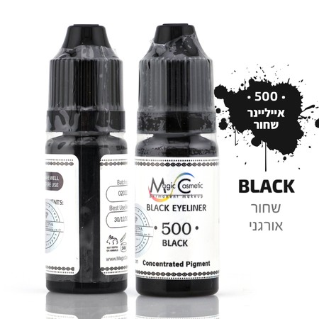 פיגמנט לעיניים - אייליינר<br>Black #500<br>MAGIC COSMETIC PMU