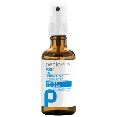 peclavus® PODOmed<br>AntiMYX Spray<br>ספריי AntiMYX לטיפול בפטרת אנטי-דלקתי ואנטי-בקטריאלי