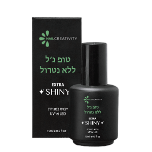 טופ ג'ל ללא נטרול שקוף - Extra Shiny<br>TOP GEL Extra Shiny