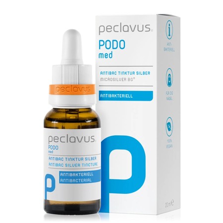 peclavus® PODOmed<br>AntiBAC Silver Tincture<br>תמיסה אנטי-בקטריאלית לעור והציפורניים