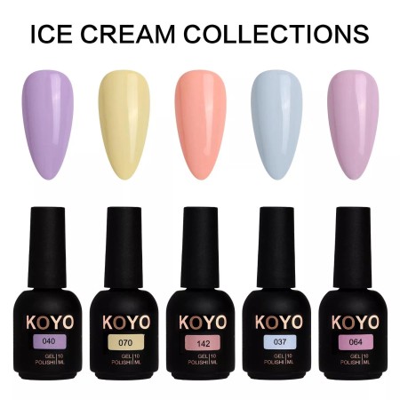 KOYO GEL POLISH<br>מארז 5 יחידות לק ג'ל - ערכת ICE CREAM