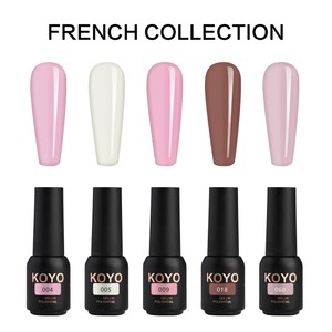 KOYO GEL POLISH<br>מארז 5 יחידות לק ג'ל - ערכת FRENCH