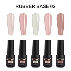 KOYO GEL POLISH<br>מארז 5 יחידות ראבר בייס עם צבע - דגם 2