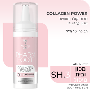 Pharm Foot<br>COLLAGEN POWER<br>סרום קולגן משקם מועשר שמן עץ התה