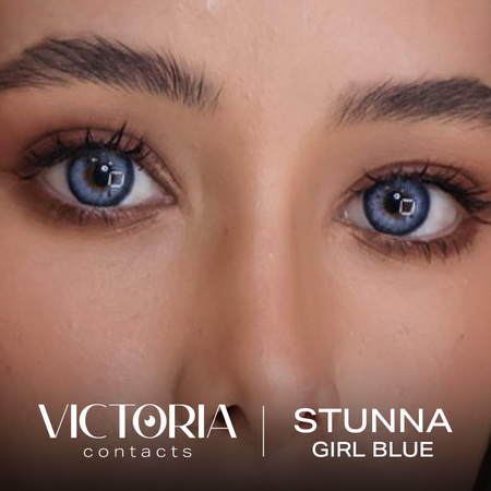 עדשות מגע עם גוון<br>Stunna Girl Blue