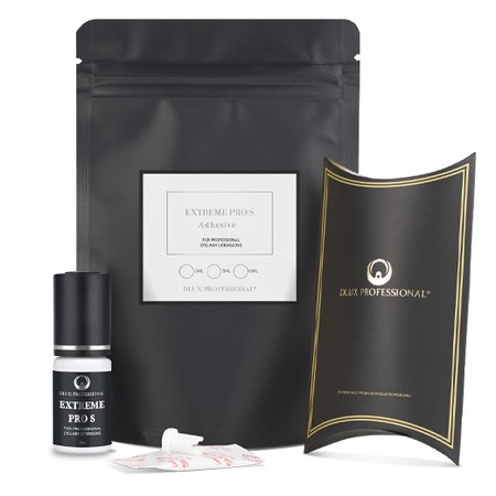 DLUX PROFESSIONAL<br>Eyelash Adhesive Extreme Pro S<br>דבק מקצועי להלחמת ריסים - אקסטרים פרו S