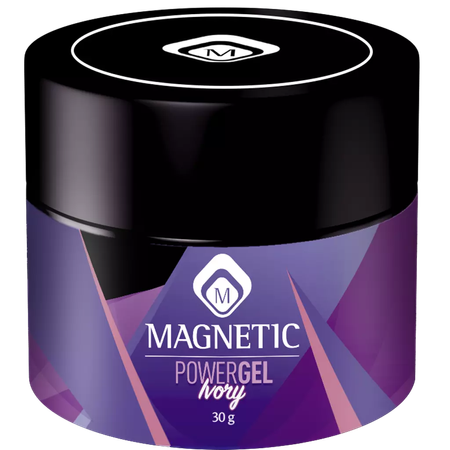Magnetic Nail Design<br>PowerGel Ivory<br>פוליג'ל לבנייה וחיזוק הציפורניים - לבן שנהב