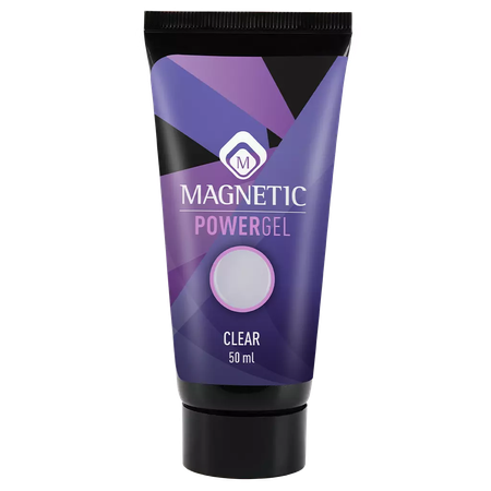 Magnetic Nail Design<br>Tube Powergel Clear<br>פוליג'ל לבנייה וחיזוק הציפורניים - שקוף