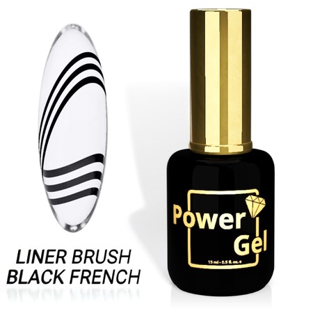 ליינר ג'ל Power Gel שחור לפרנץ' וציורים מדויקים