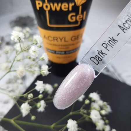 אקריג'ל Power Gel - ורוד כהה שימר