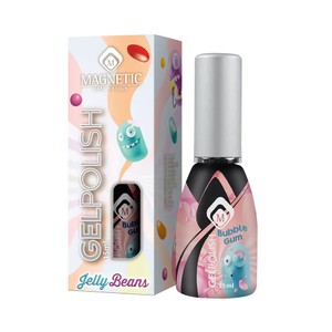 Magnetic Nail Design Gelpolish - Jelly Beans Collection<br>לק ג'ל Bubble Gum