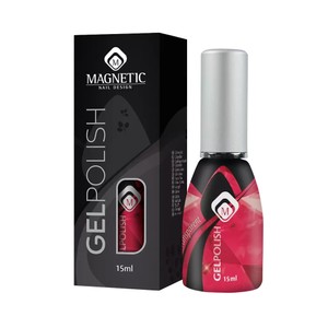 Magnetic Nail Design Gelpolish RED Glass<br>לק ג'ל אדום זכוכית