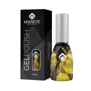 Magnetic Nail Design Gelpolish Yellow ​Glass<br>לק ג'ל צהוב זכוכית