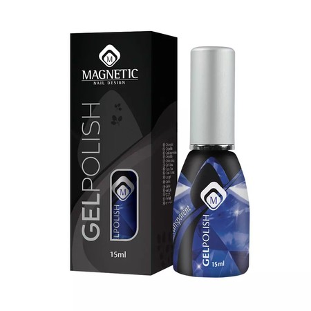 Magnetic Nail Design Gelpolish Blue Glass<br>לק ג'ל כחול זכוכית