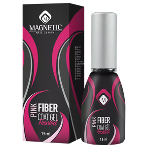 בסיס פייבר ג'ל - ורוד חלבי<br>Magnetic Fiber Coat Gel - Frosted Pink