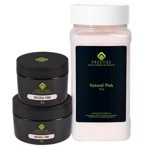 Magnetic Nail Design<br>Prestige Natural Pink<br>אבקת אקריל - גוון ורוד טבעי חצי אטום