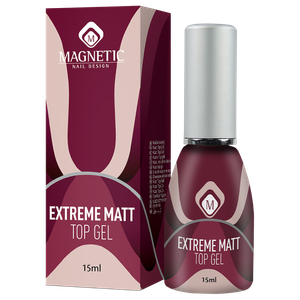 Magnetic Nail Design<br>טופ ג'ל לגימור מט קטיפתי - EXTREME MATT TOP GEL