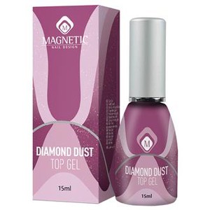 MAGNETIC Nail Design<br>Diamond Dust Top Gel<br>טופ ג'ל לאפקט פנינה