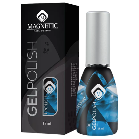 Magnetic Nail Design Gelpolish Cyan Glass<br>לק ג'ל ציאן זכוכית