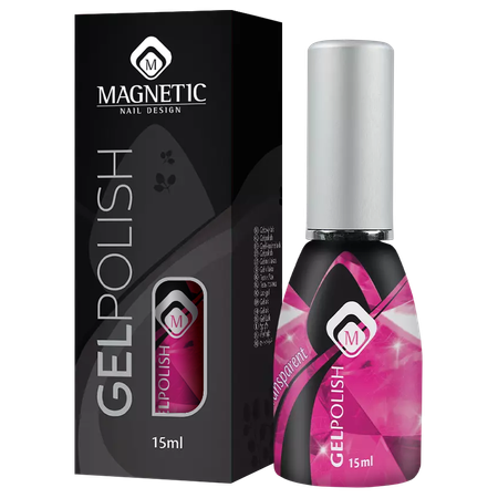Magnetic Nail Design Gelpolish Pink Glass<br>לק ג'ל ורוד זכוכית
