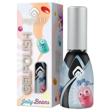 Magnetic Nail Design Gelpolish - Jelly Beans Collection<br>לק ג'ל Berry Blue