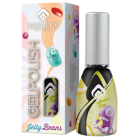 Magnetic Nail Design Gelpolish - Jelly Beans Collection<br>לק ג'ל Lemon Drop