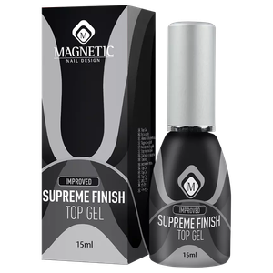 MAGNETIC Nail Design<br>Supreme Finish Top Gel<br>טופ ג'ל מבריק במיוחד