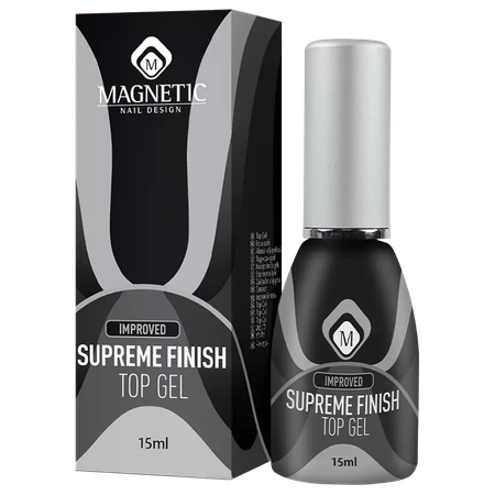 MAGNETIC Nail Design<br>Supreme Finish Top Gel<br>טופ ג'ל מבריק במיוחד